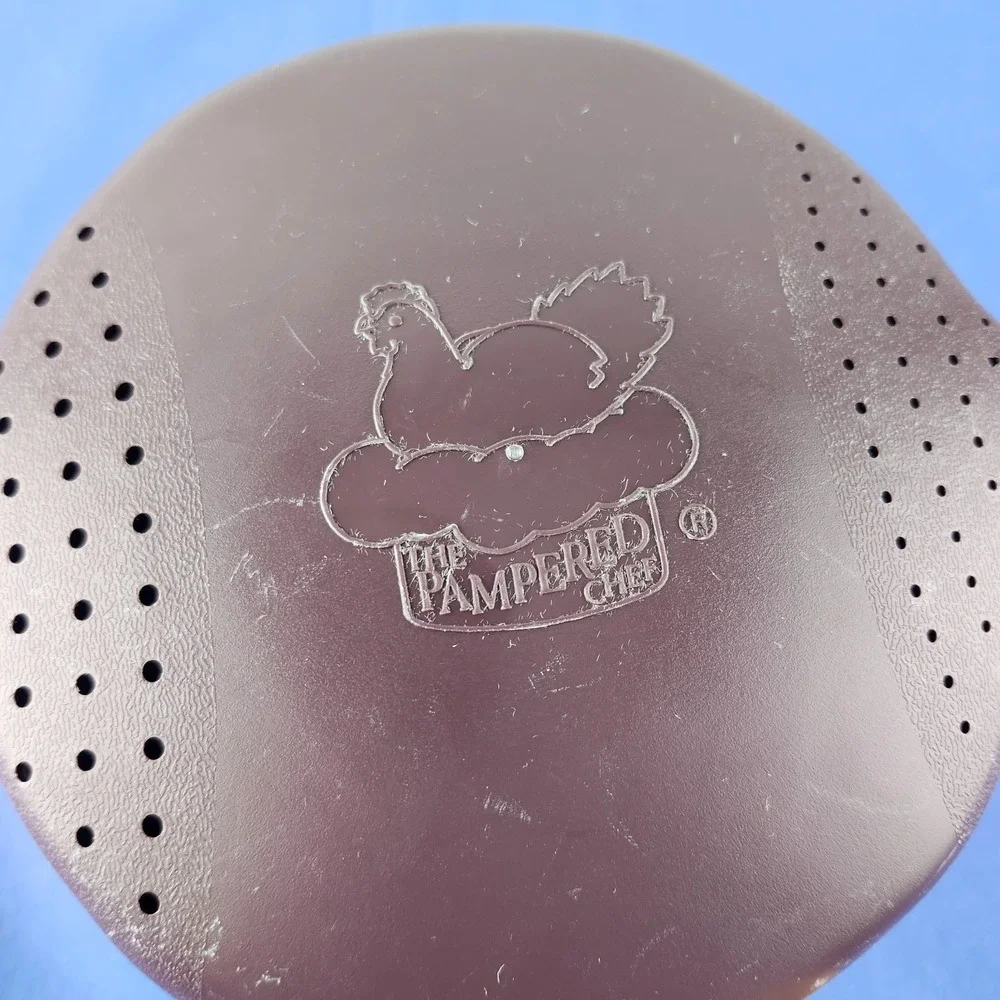 Vintage Pampered Chef Covered‎ Micro-Cooker 4 Cups #2775 Maroon Burgundy USA